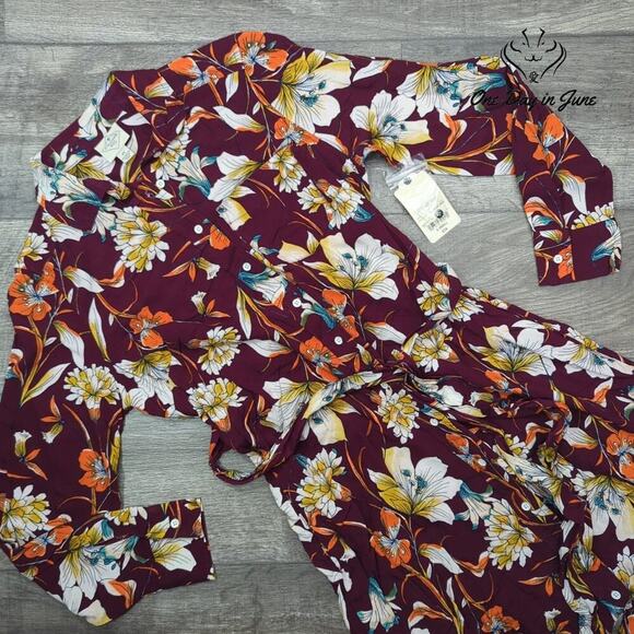 St. John's Bay Long Sleeve Button Front Tie Dress Size XS - Picture 3 of 7